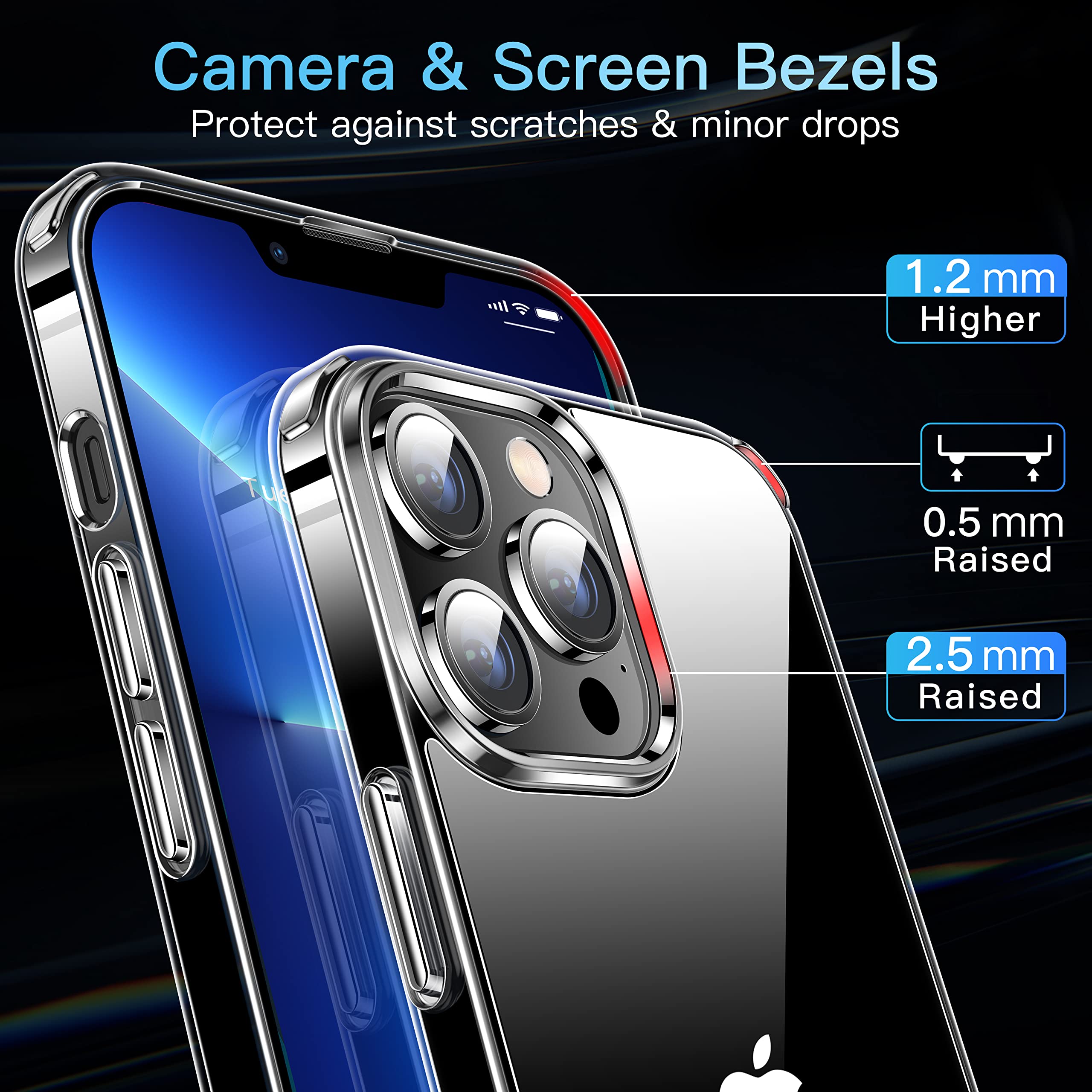 Foto 5 pulgar | Funda De Teléfono Casekoo Crystal Clear Para Iphone 13 Pro Max De 6.7 Pulgadas - Venta Internacional.