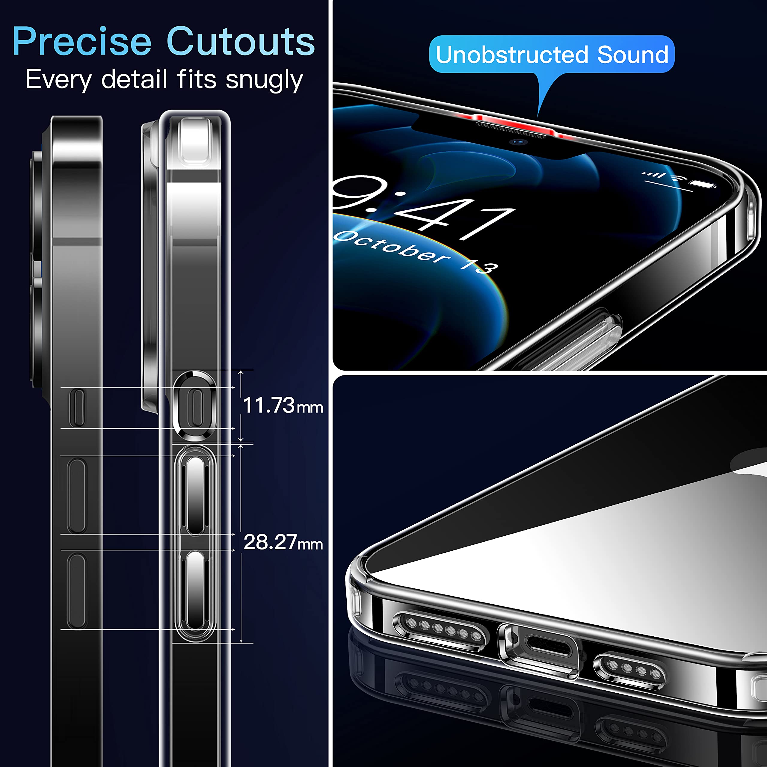 Foto 7 | Funda De Teléfono Casekoo Crystal Clear Para Iphone 13 Pro Max De 6.7 Pulgadas - Venta Internacional.