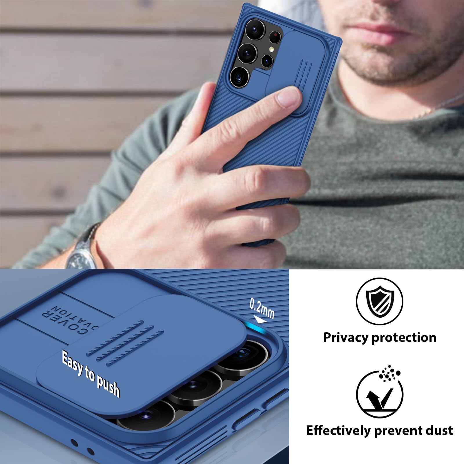 Foto 6 pulgar | Funda De Teléfono Nillkin Camshield Pro Para Samsung Galaxy S24 Ultra - Venta Internacional.