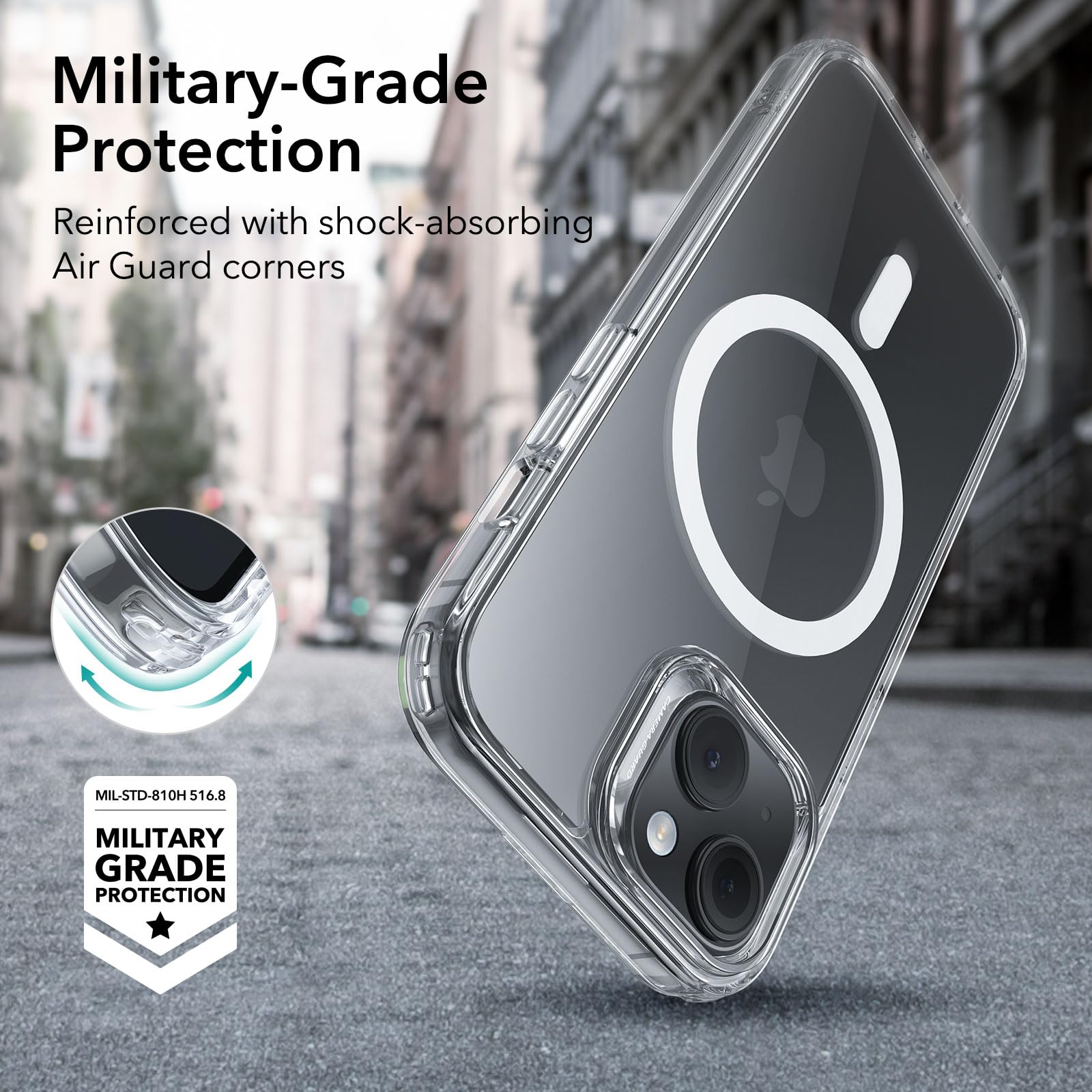 Foto 5 pulgar | Funda De Teléfono Esr Para Iphone 15 Plus Con Magsafe, Transparente - Venta Internacional.