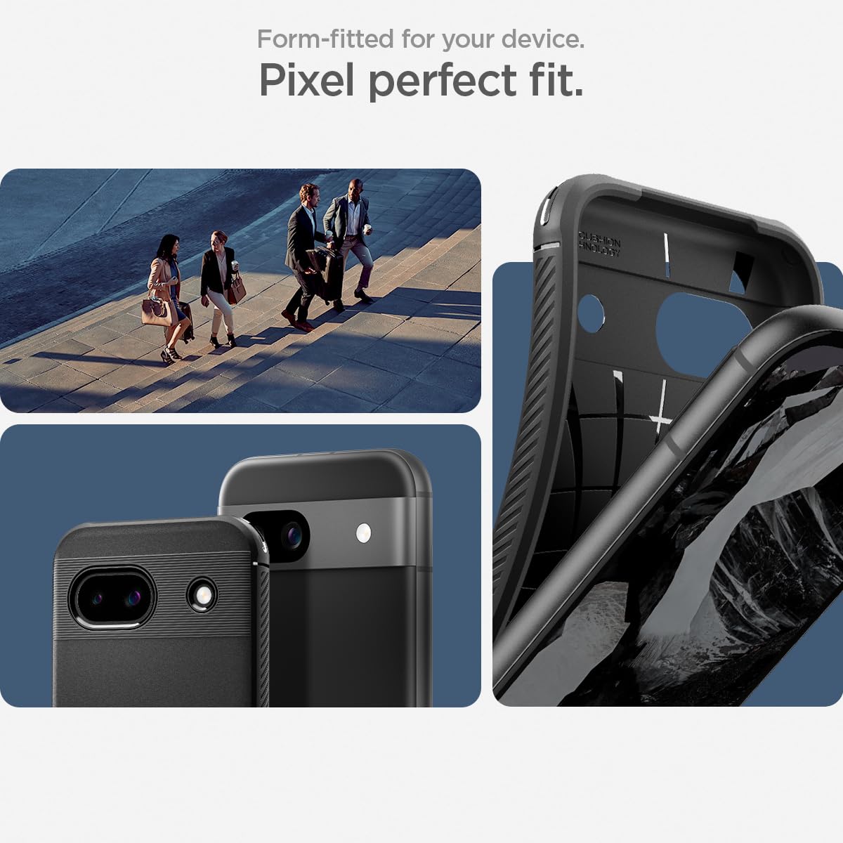 Foto 5 pulgar | Funda Spigen Rugged Armor Para Google Pixel 8a (2024), Color Negro - Venta Internacional.