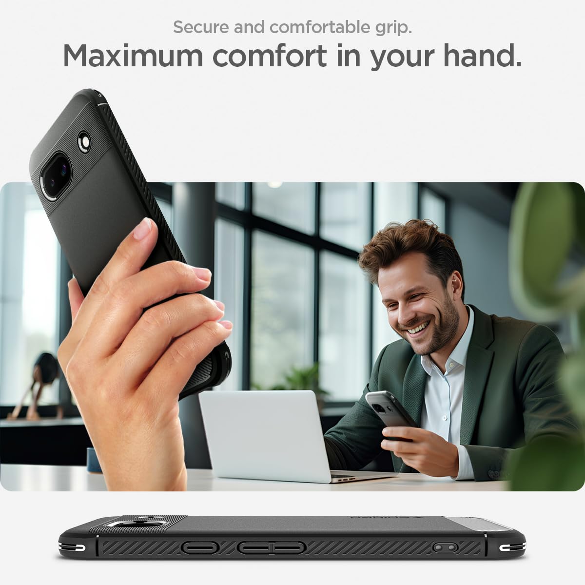 Foto 5 | Funda Spigen Rugged Armor Para Google Pixel 8a (2024), Color Negro - Venta Internacional.