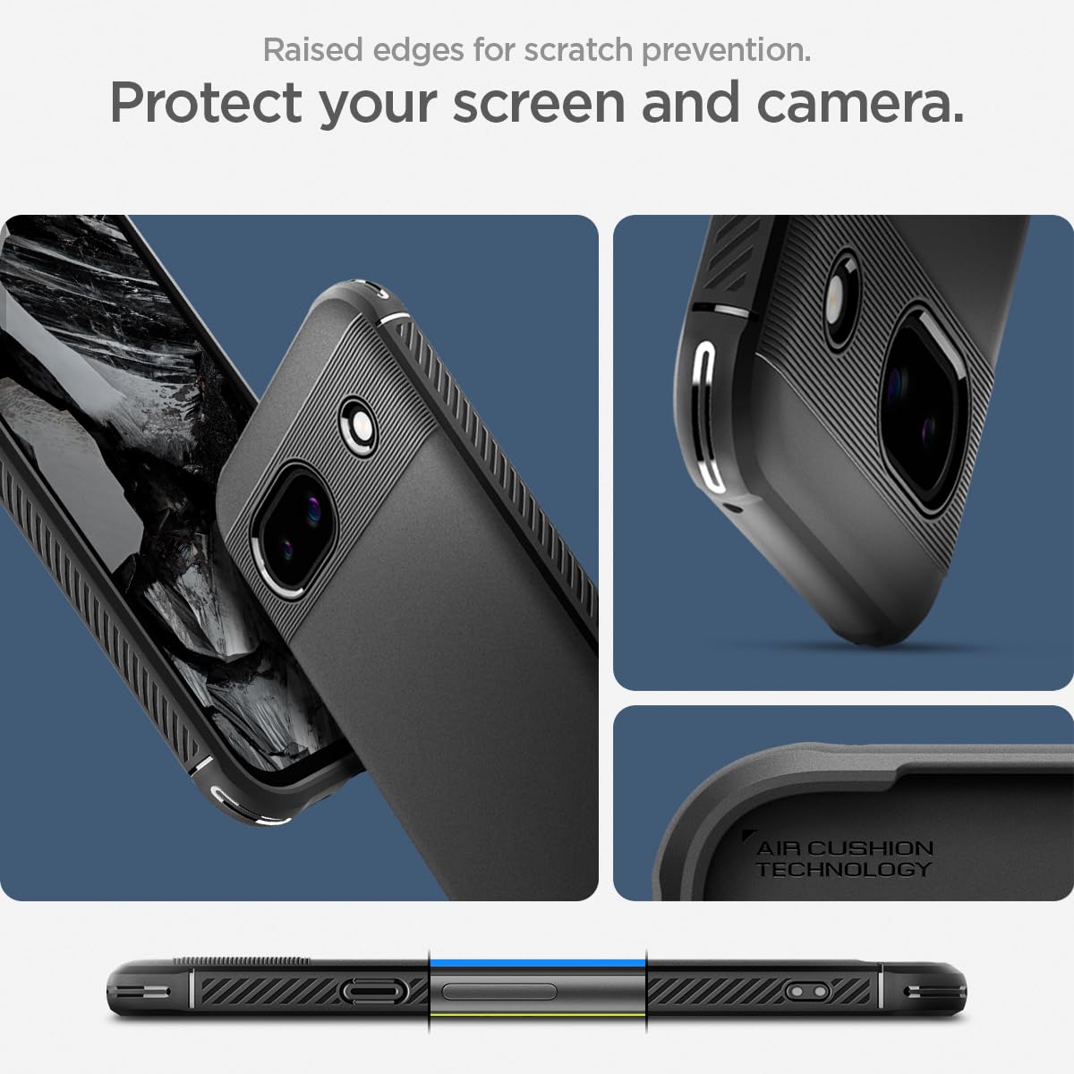 Foto 7 pulgar | Funda Spigen Rugged Armor Para Google Pixel 8a (2024), Color Negro - Venta Internacional.