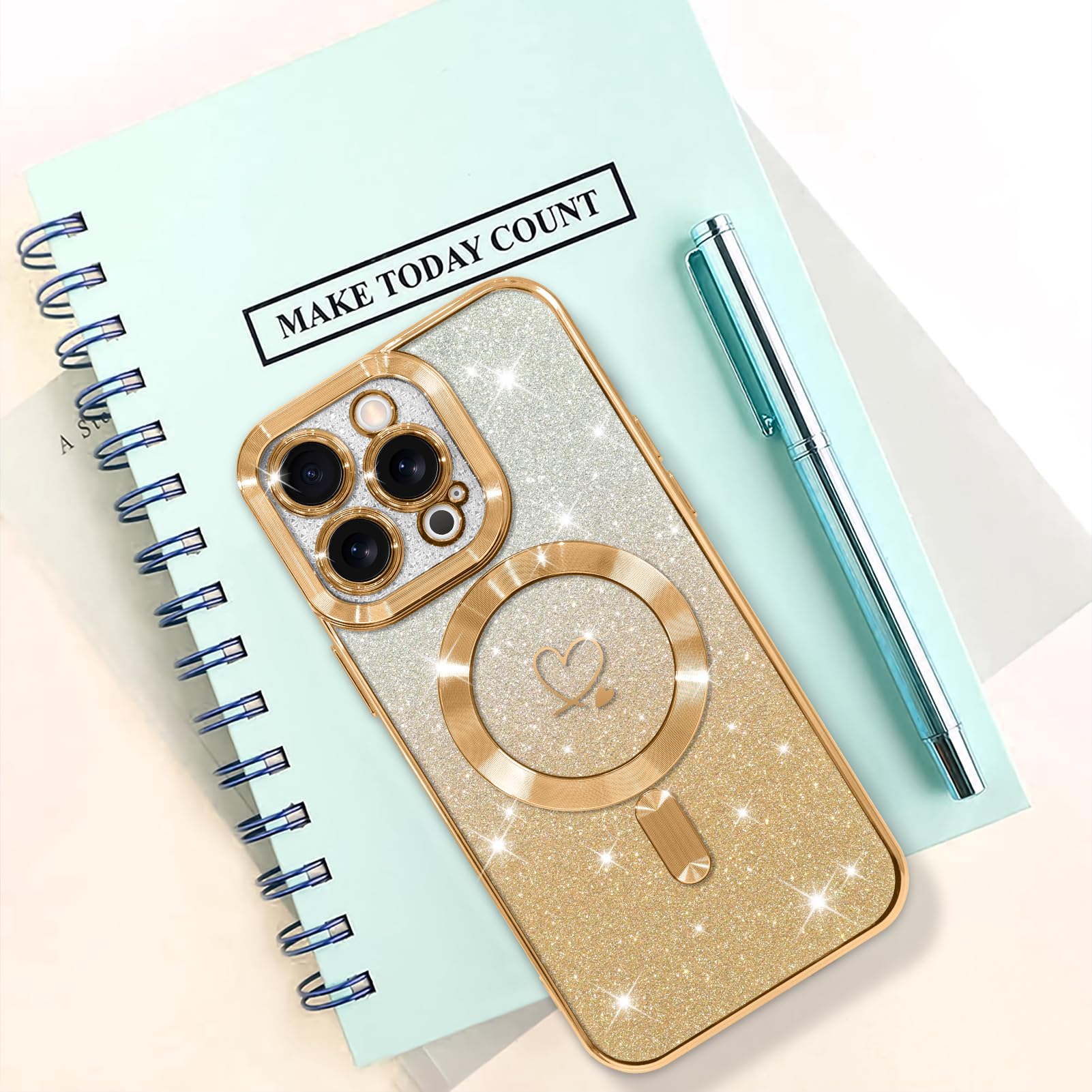 Foto 7 pulgar | Funda Bonoma Para Teléfono Compatible Con Iphone 12 Pro De 6.1 Pulgadas, Color Dorado - Venta Internacional.
