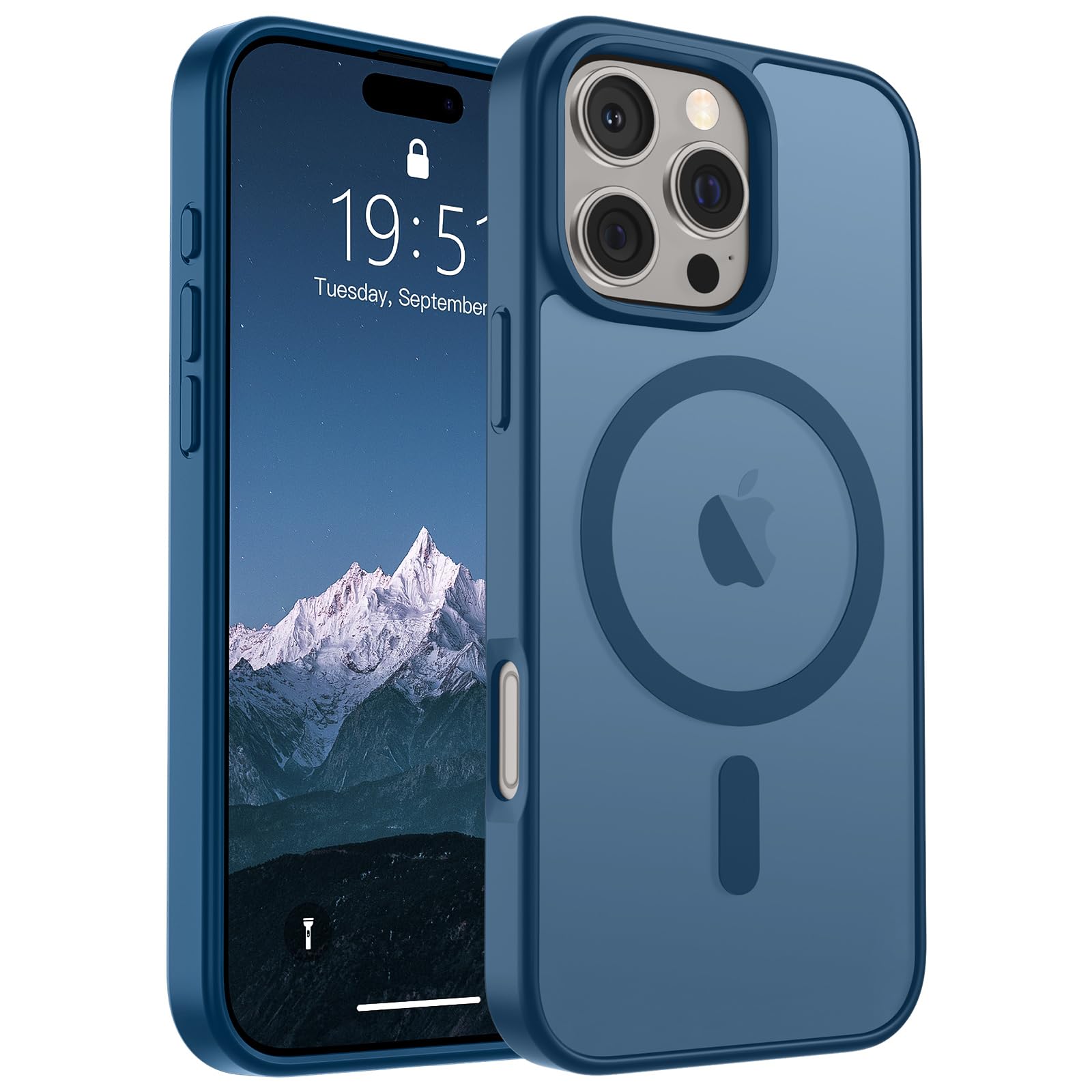 Foto 1 | Funda Magnética Supfine Para Iphone 16 Pro Max Deep Blue - Venta Internacional.