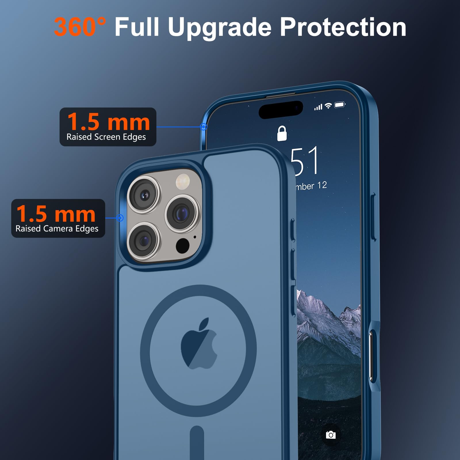Foto 4 | Funda Magnética Supfine Para Iphone 16 Pro Max Deep Blue - Venta Internacional.