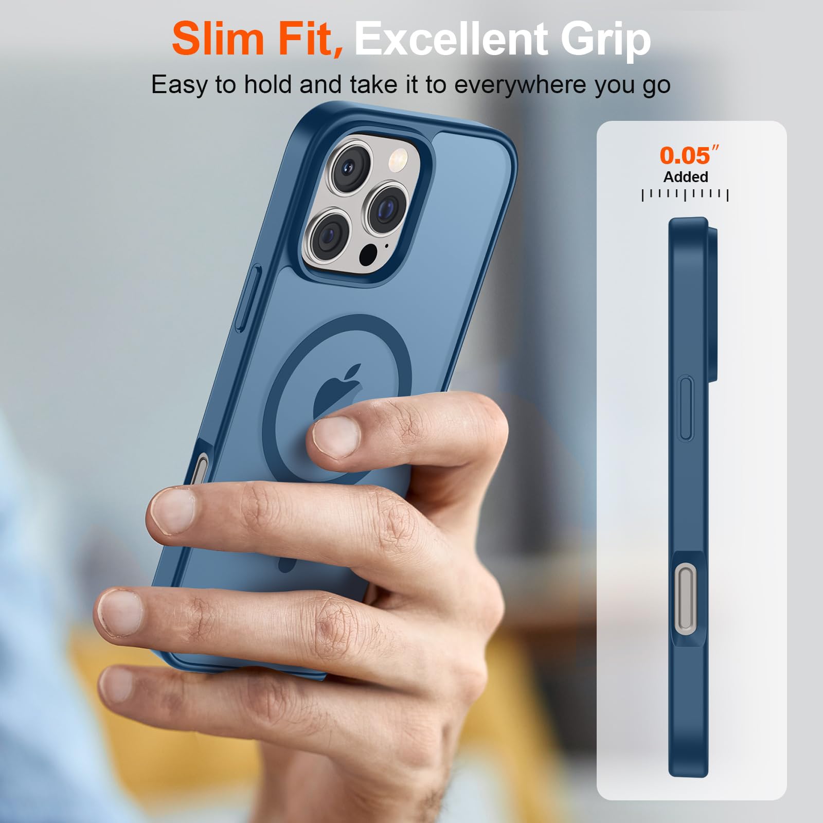 Foto 7 | Funda Magnética Supfine Para Iphone 16 Pro Max Deep Blue - Venta Internacional.