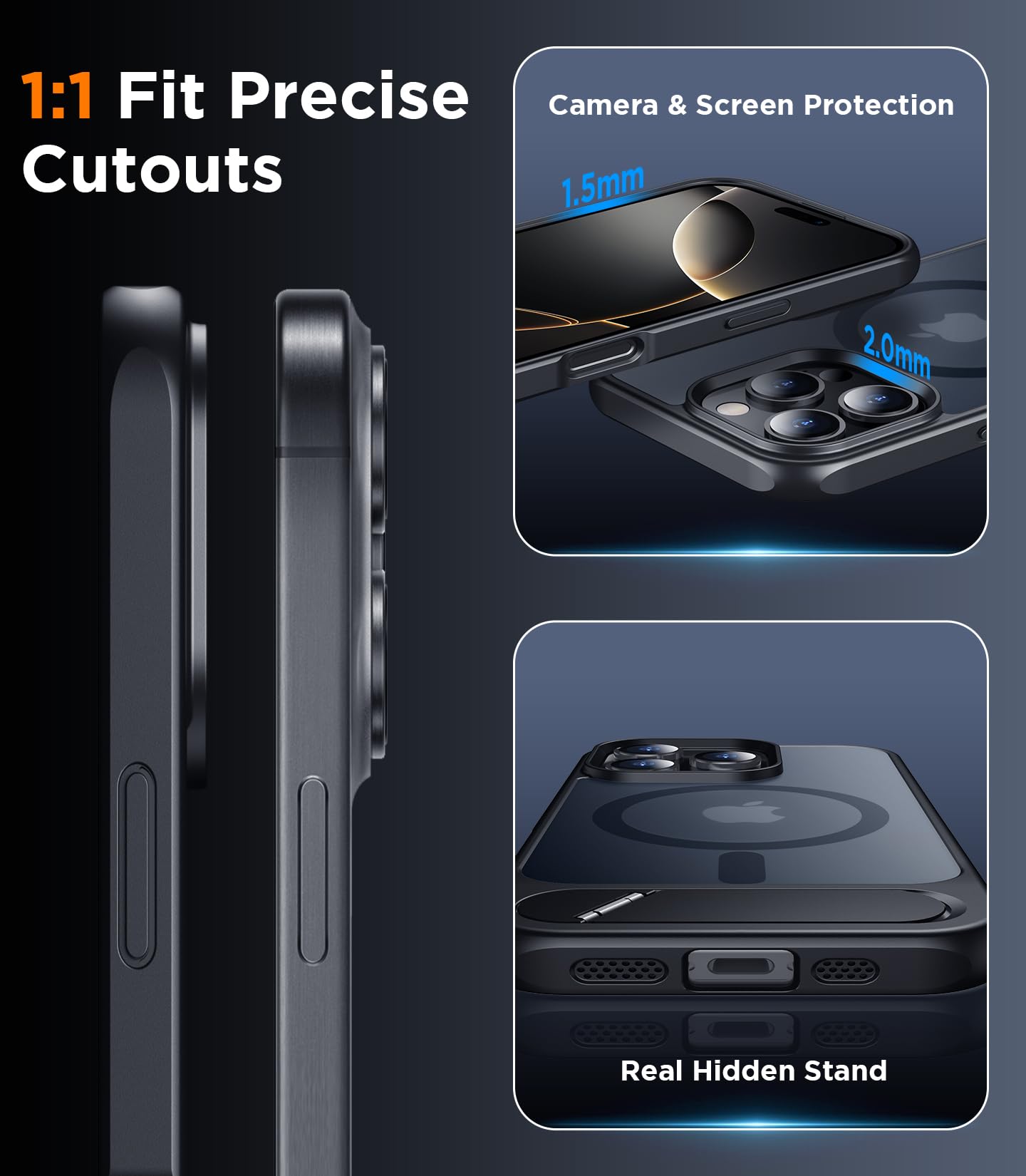 Foto 6 | Funda Magnética Temdan Con Soporte Para Iphone 16 Pro - Venta Internacional.
