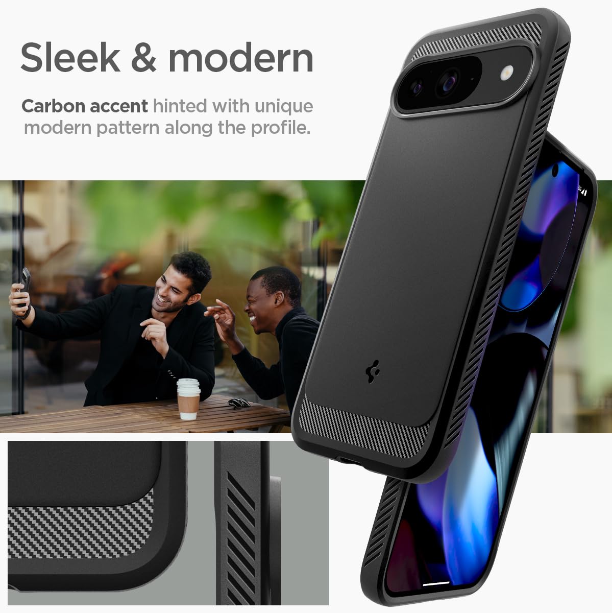 Foto 4 pulgar | Funda Spigen Rugged Armor Para Pixel 9/pixel 9 Pro (2024), Color Negro - Venta Internacional.