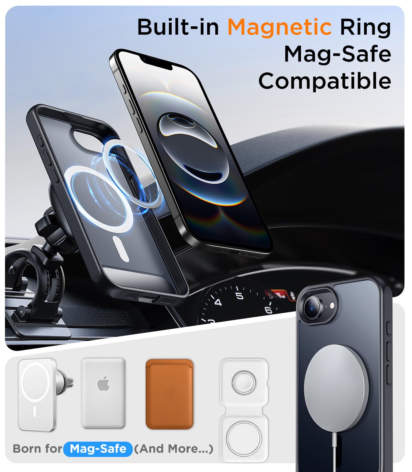 Foto 6 pulgar | Funda Magnética Temdan Compatible Con Iphone 16e 6.1 2025 - Venta Internacional.