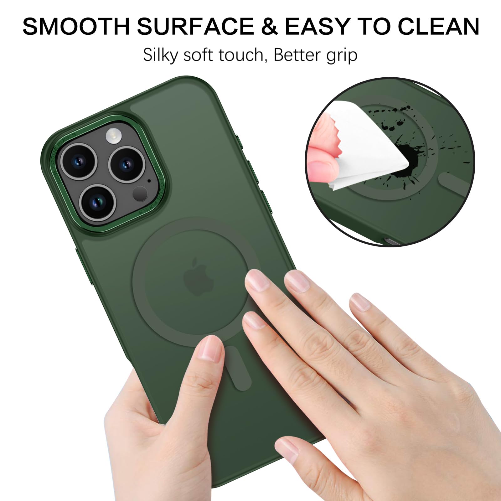Foto 7 | Funda De Teléfono Bentoben Para Iphone 16 Pro Max 6.9 Verde Translúcido - Venta Internacional.