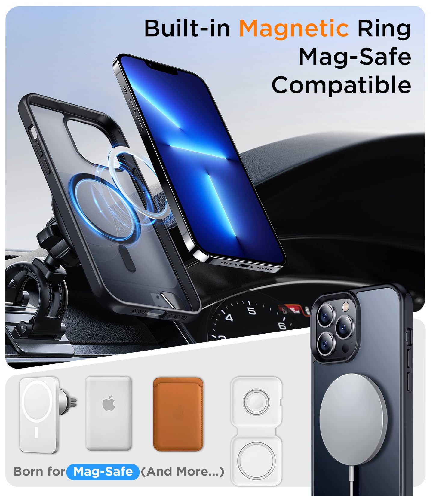 Foto 5 pulgar | Funda De Teléfono Temdan Magnetic Compatible Con Iphone 13 Pro Max - Venta Internacional.