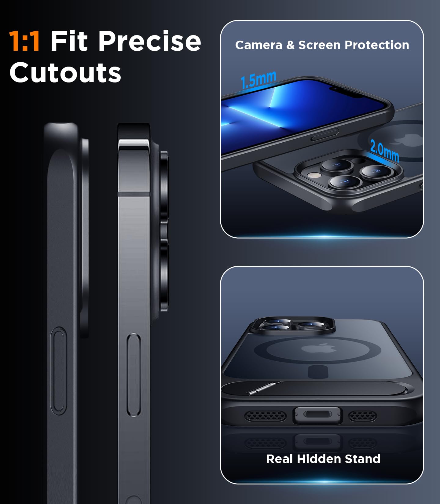 Foto 6 pulgar | Funda De Teléfono Temdan Magnetic Compatible Con Iphone 13 Pro Max - Venta Internacional.