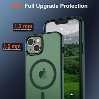 Foto 4 | Funda Magnética Supfine Para Iphone 14/13, Color Verde Bosque - Venta Internacional.