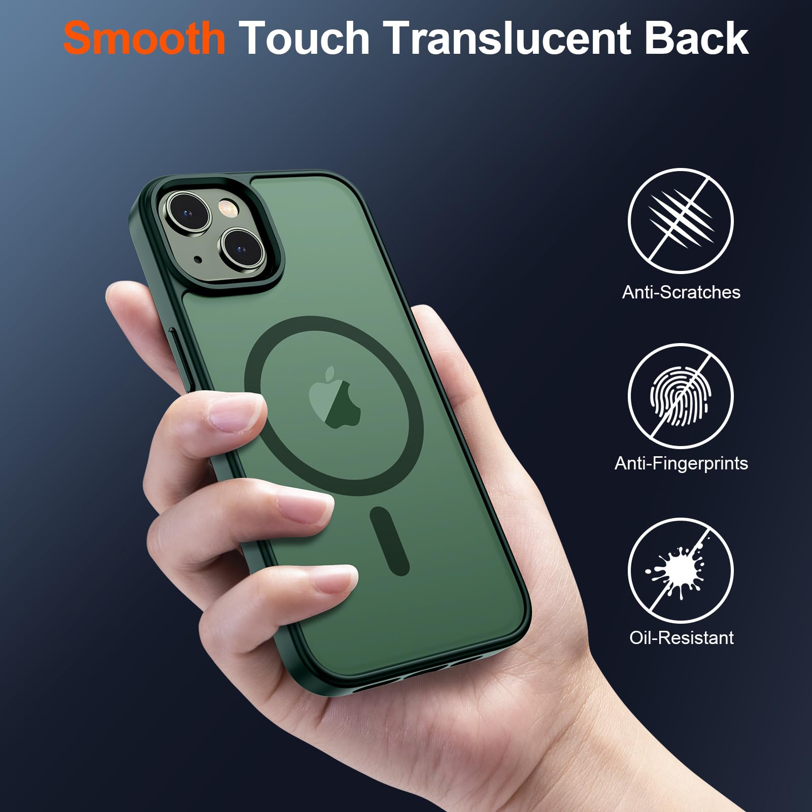 Foto 7 pulgar | Funda Magnética Supfine Para Iphone 14/13, Color Verde Bosque - Venta Internacional.
