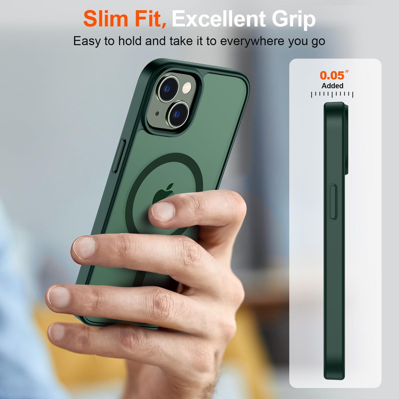 Foto 8 pulgar | Funda Magnética Supfine Para Iphone 14/13, Color Verde Bosque - Venta Internacional.