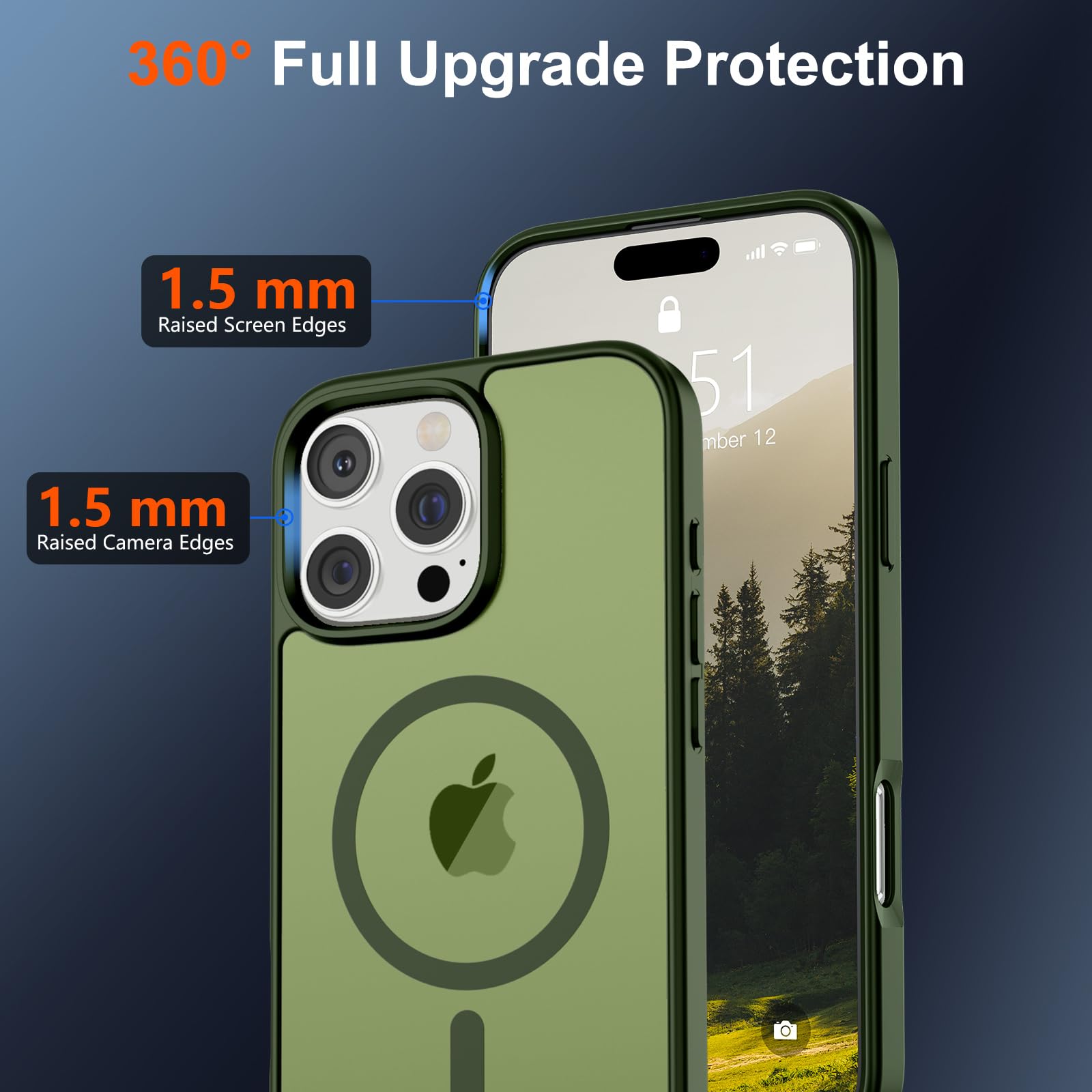 Foto 5 pulgar | Funda Magnética Supfine Para Iphone 16 Pro Max Green - Venta Internacional.