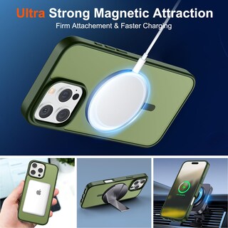 Foto 5 | Funda Magnética Supfine Para Iphone 16 Pro Max Green - Venta Internacional.