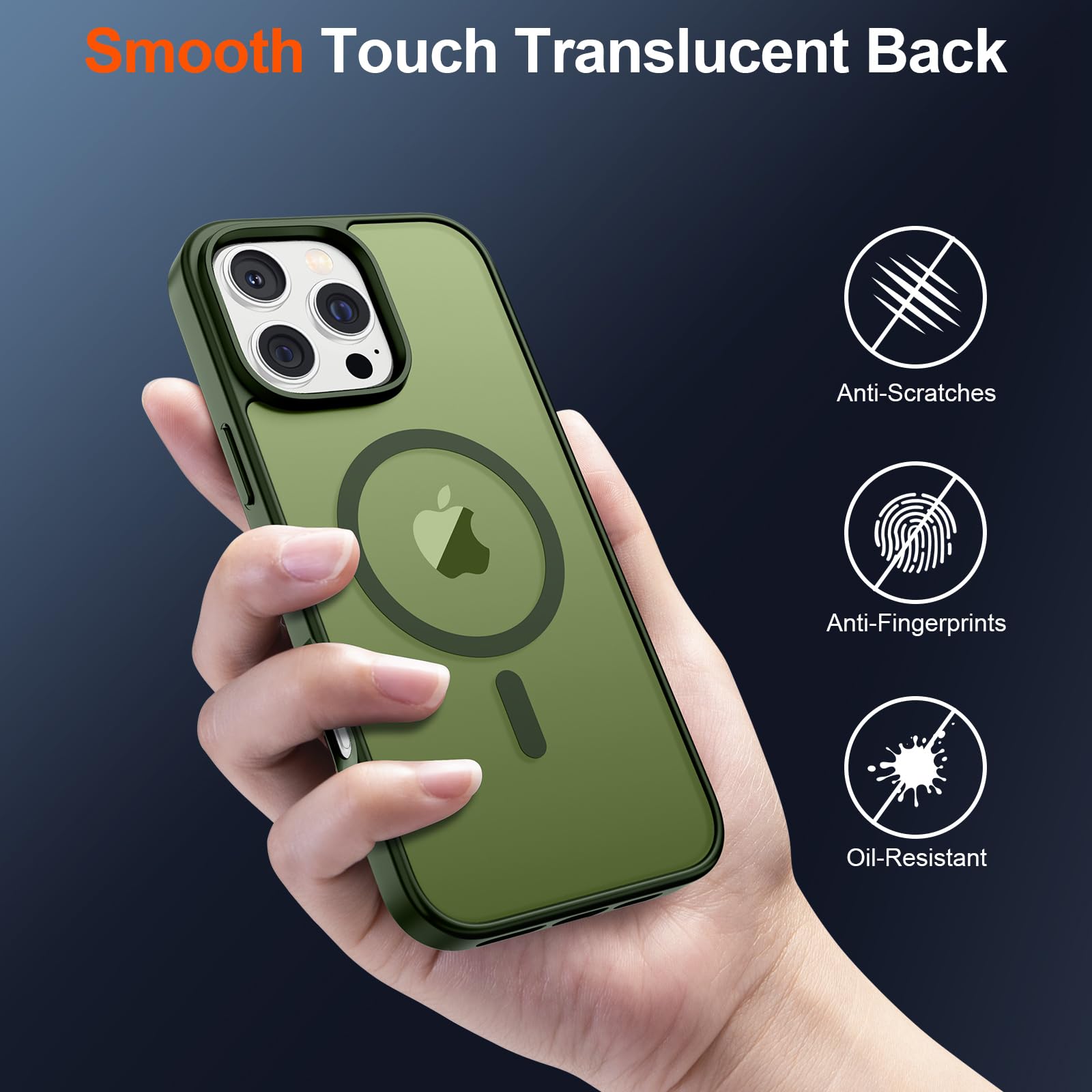 Foto 7 pulgar | Funda Magnética Supfine Para Iphone 16 Pro Max Green - Venta Internacional.