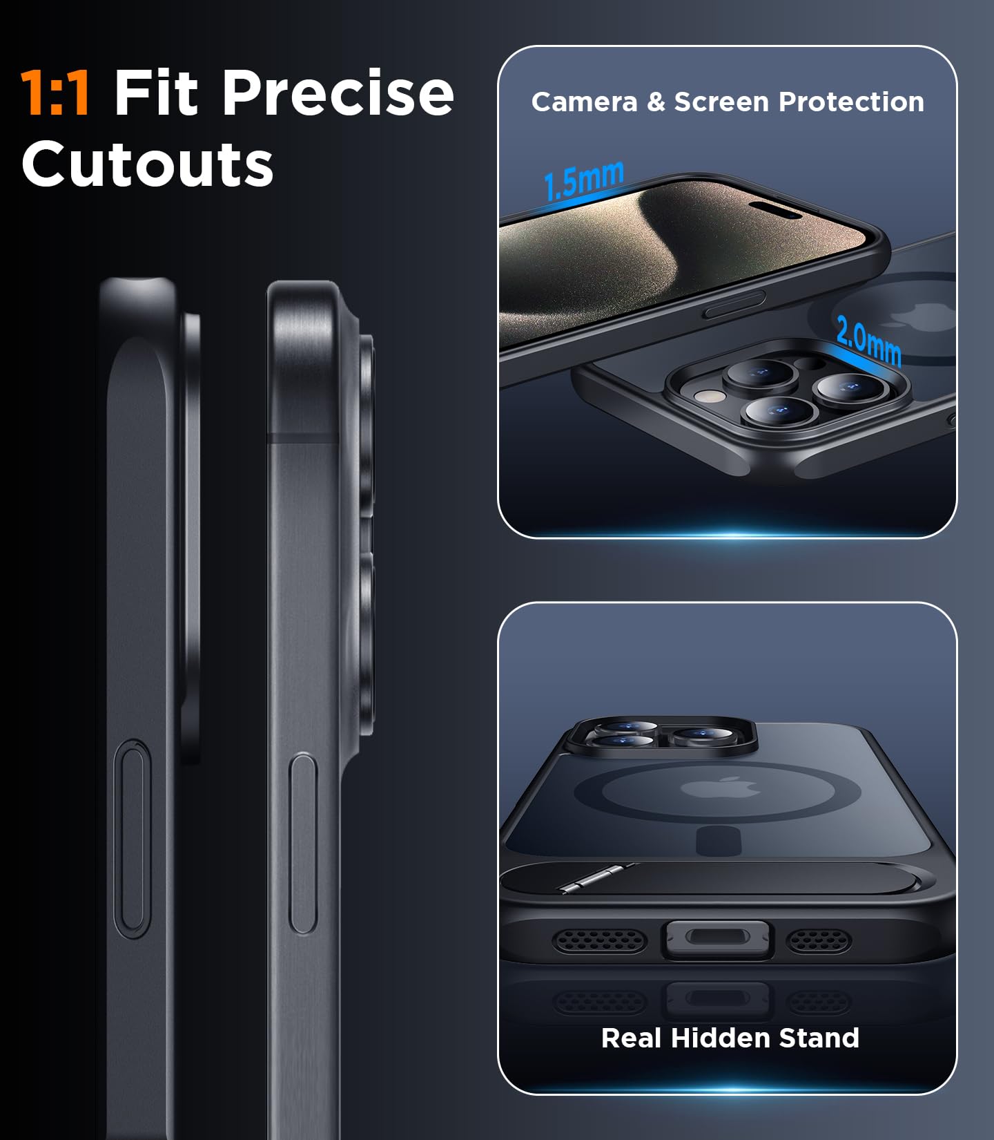 Foto 6 | Funda De Teléfono Temdan Magnetic Compatible Con Iphone 15 Pro Max - Venta Internacional.