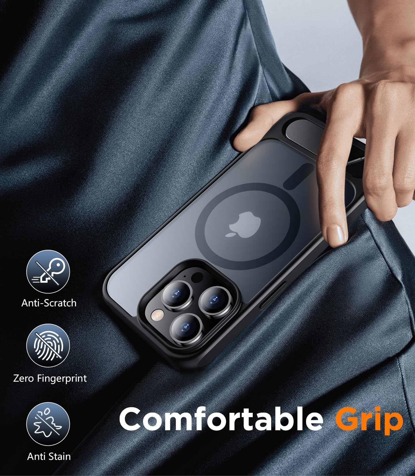 Foto 8 pulgar | Funda De Teléfono Temdan Magnetic Compatible Con Iphone 15 Pro Max - Venta Internacional.