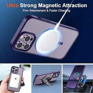 Foto 5 | Funda Magnética Supfine Para Iphone 14 Pro, Color Morado Oscuro - Venta Internacional.