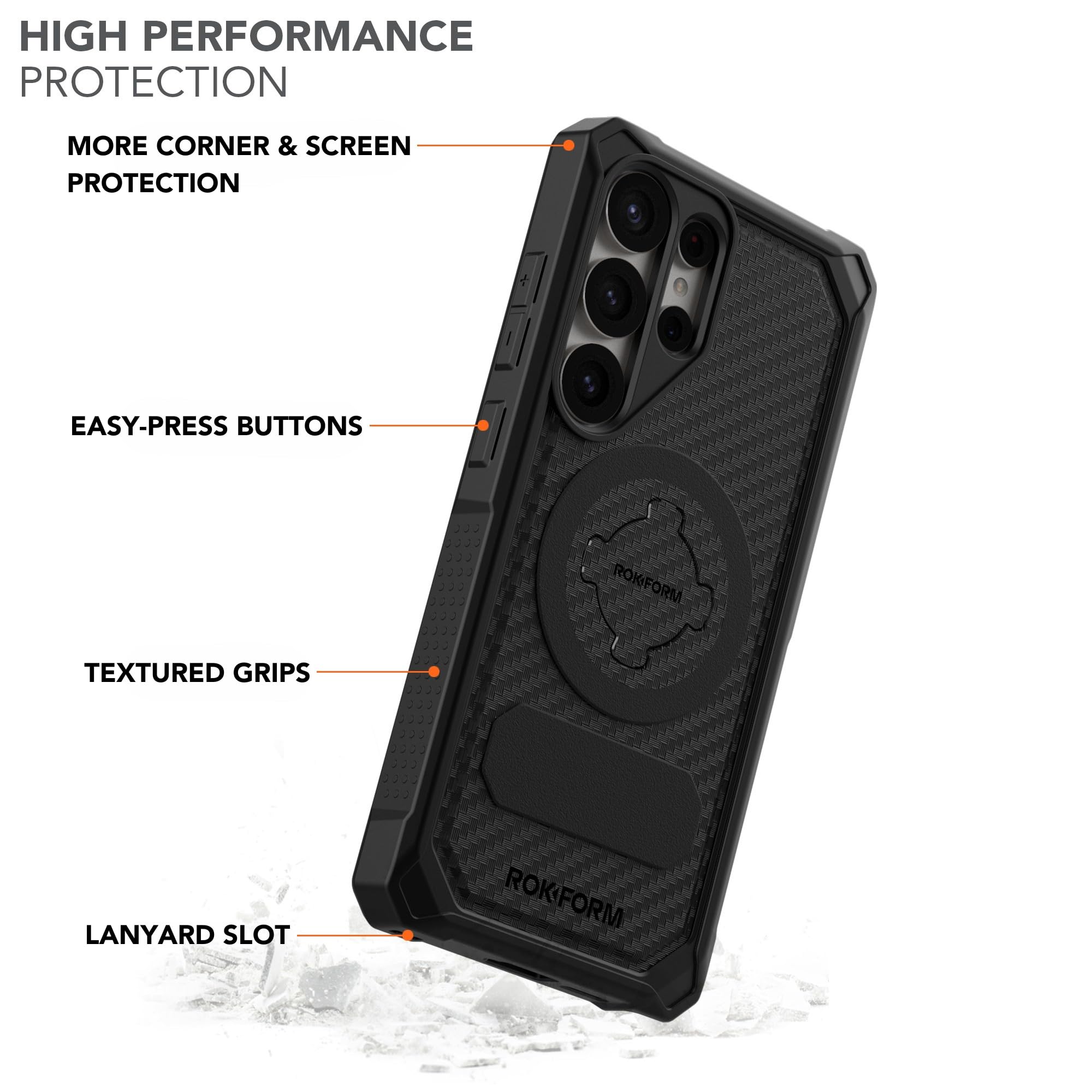 Foto 2 | Funda Rokform Rugged Para Samsung Galaxy S25 Ultra, Color Negro - Venta Internacional.