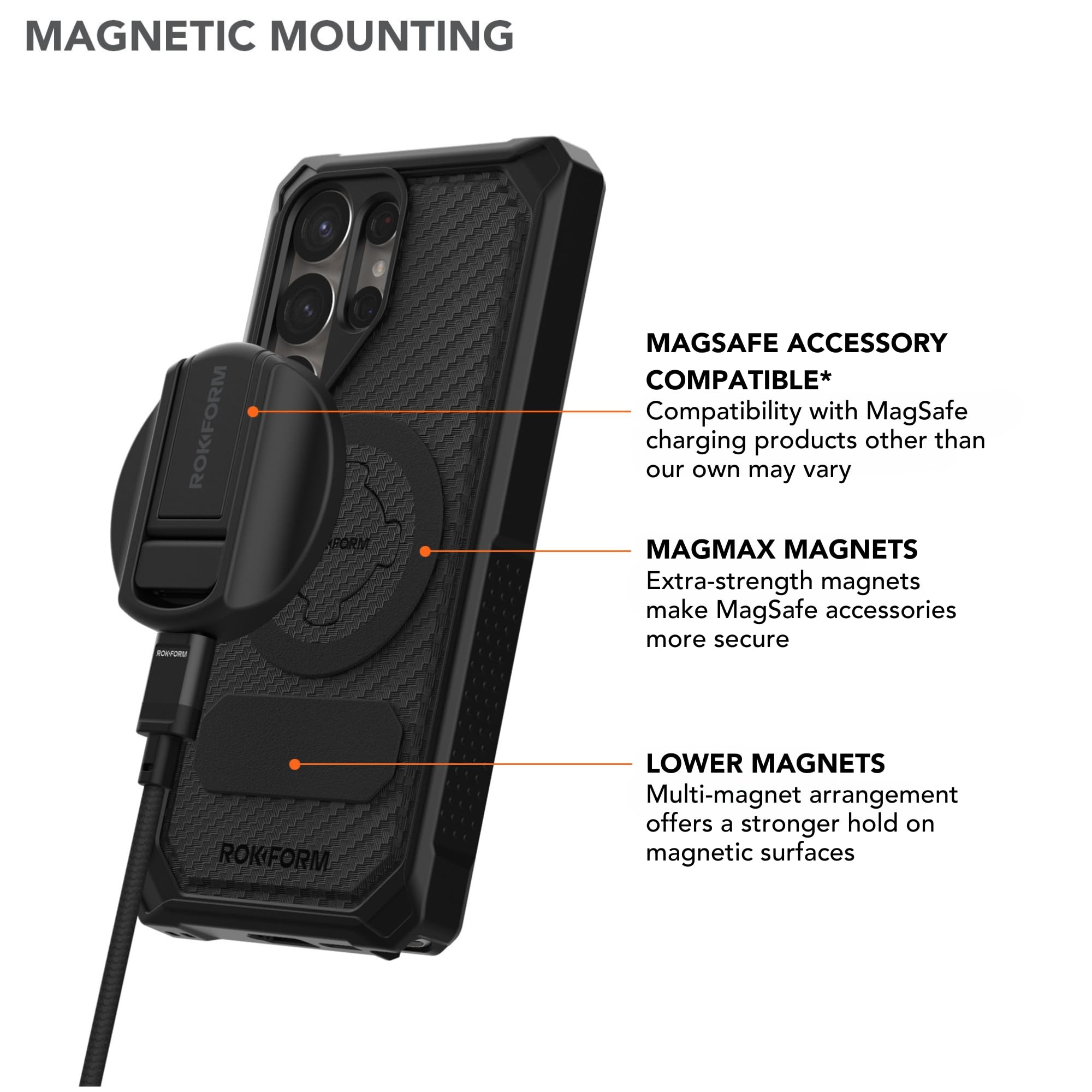 Foto 5 pulgar | Funda Rokform Rugged Para Samsung Galaxy S25 Ultra, Color Negro - Venta Internacional.
