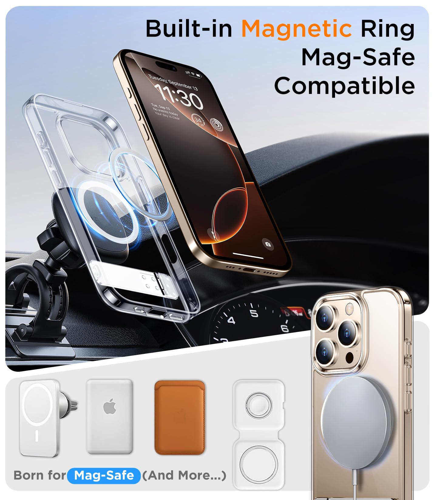 Foto 5 pulgar | Funda De Teléfono Temdan Magnetic Compatible Con Iphone 16 Pro Max - Venta Internacional.