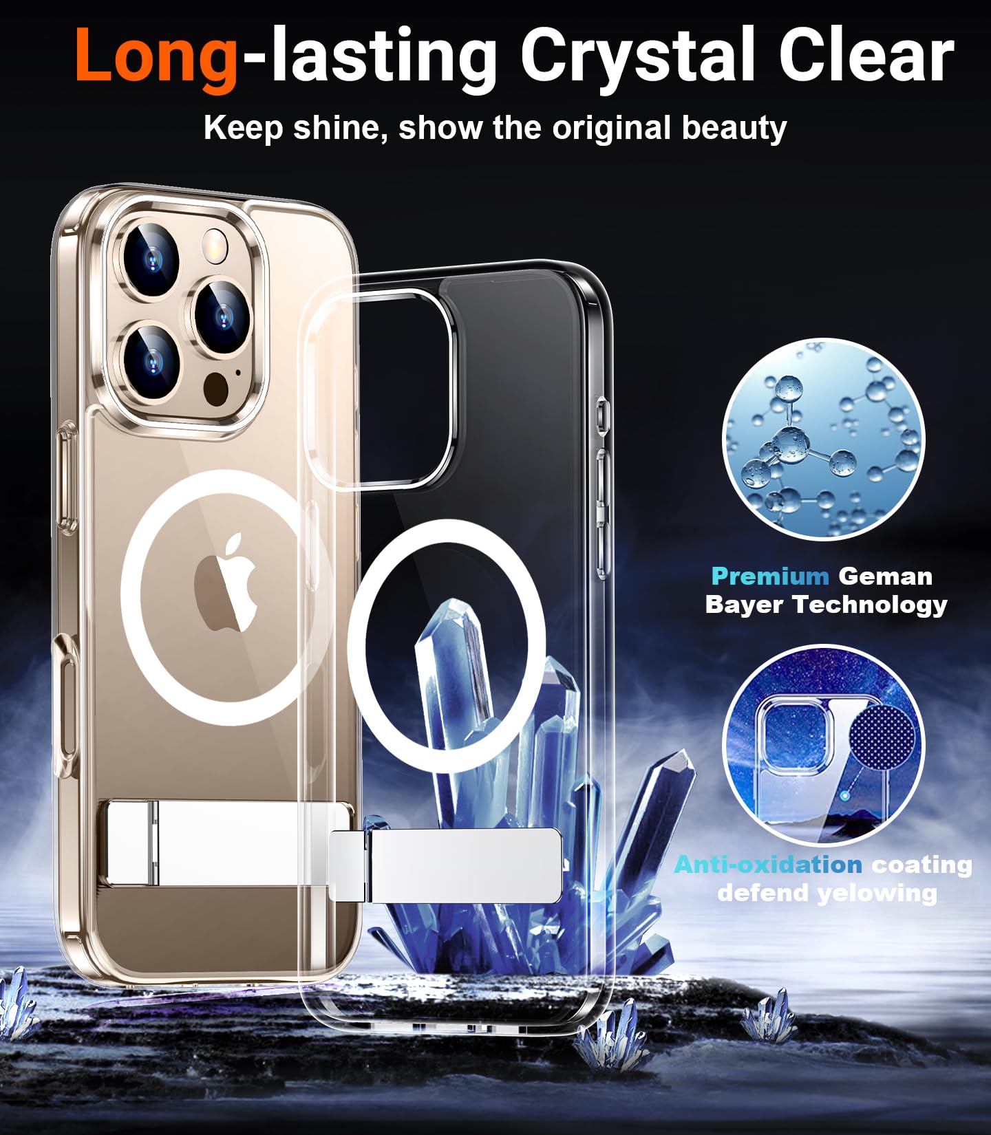Foto 7 pulgar | Funda De Teléfono Temdan Magnetic Compatible Con Iphone 16 Pro Max - Venta Internacional.