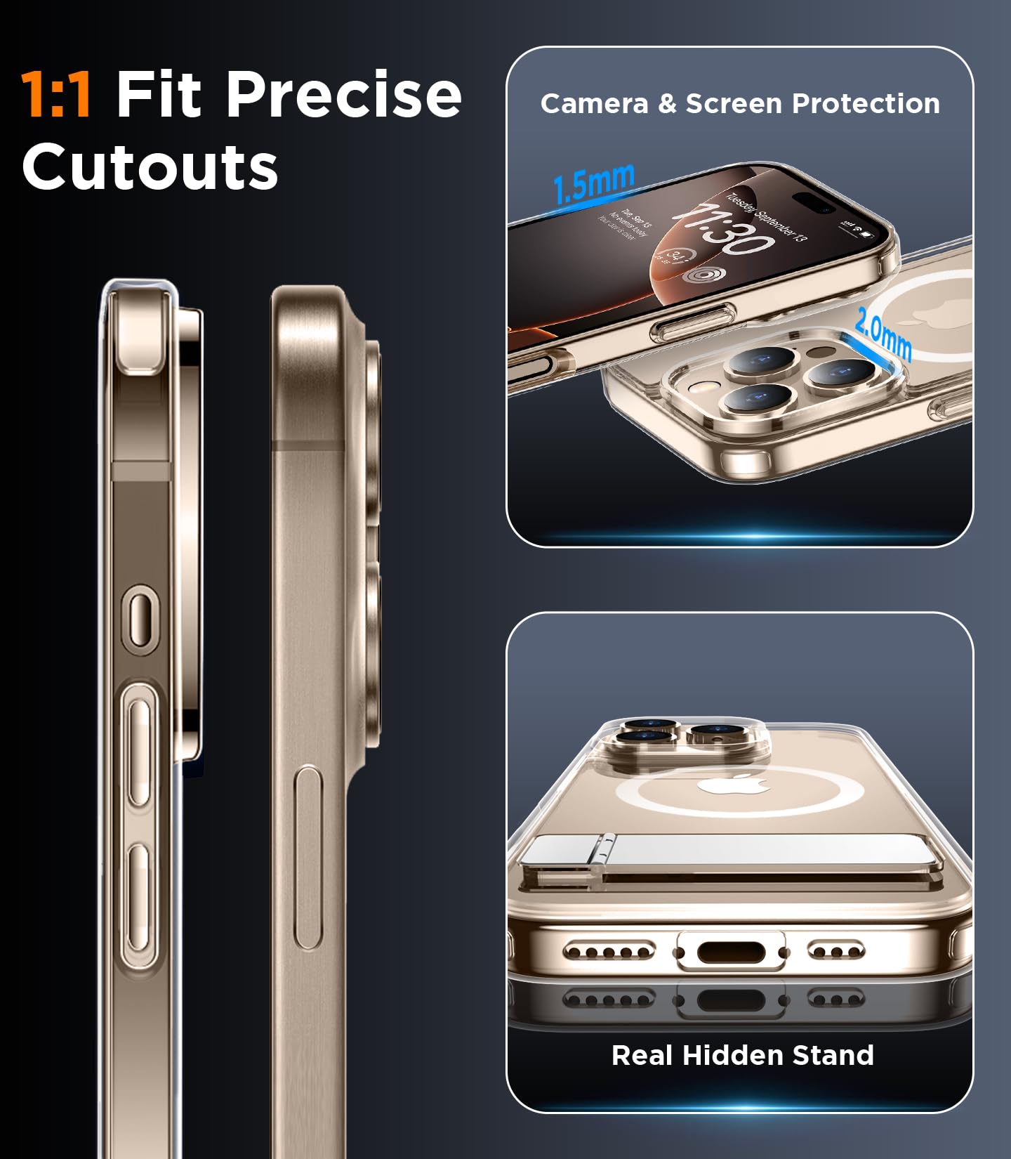 Foto 8 pulgar | Funda De Teléfono Temdan Magnetic Compatible Con Iphone 16 Pro Max - Venta Internacional.