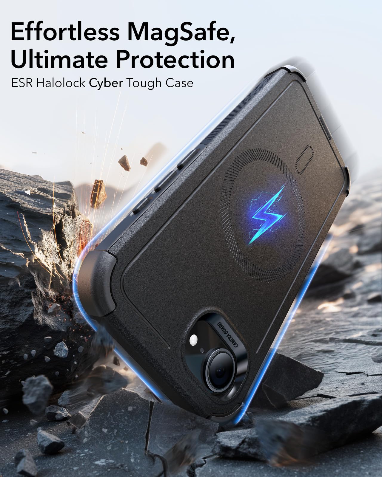 Foto 3 pulgar | Funda Esr Para Iphone 16e Cyber Series Con Magsafe Black - Venta Internacional.