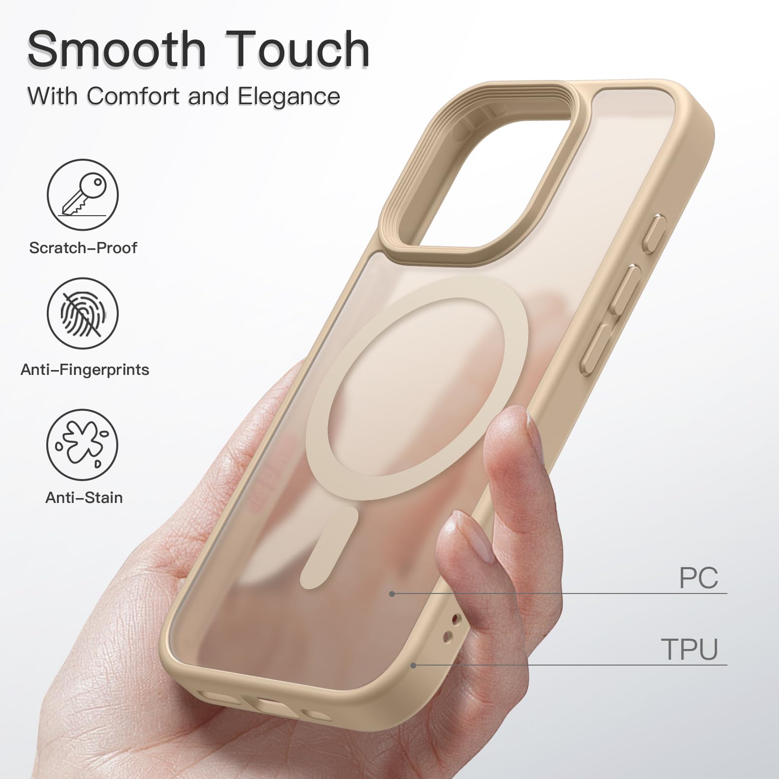 Foto 6 pulgar | Funda Jetech Magnetic Para Iphone 16 Pro De 6.3 Pulgadas Con Magsafe - Venta Internacional.
