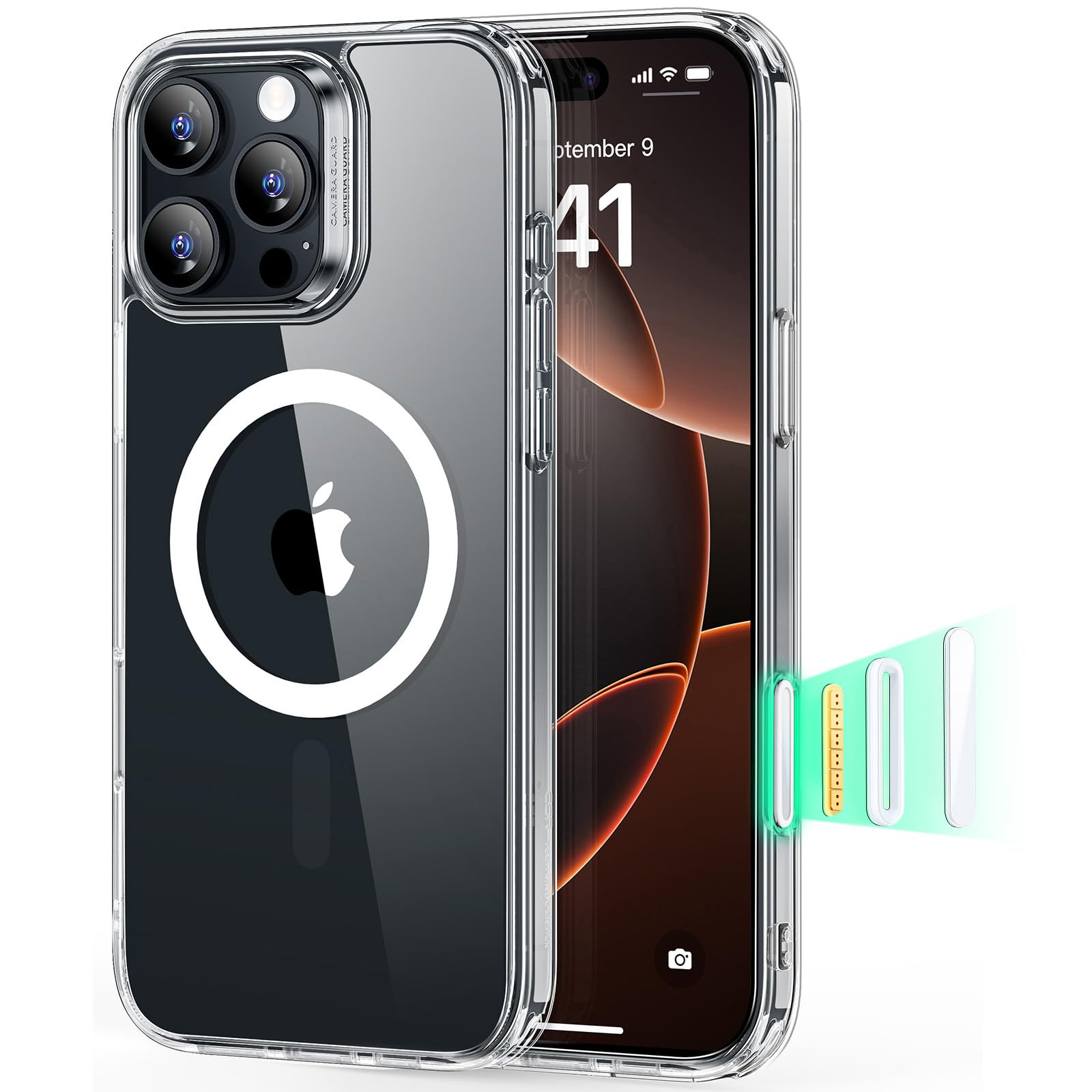 Foto 2 pulgar | Funda De Teléfono Esr Para Iphone 16 Pro Con Control De Cámara Transparente - Venta Internacional.