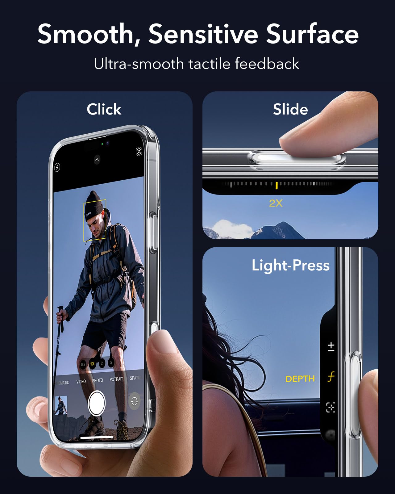 Foto 6 pulgar | Funda De Teléfono Esr Para Iphone 16 Pro Con Control De Cámara Transparente - Venta Internacional.