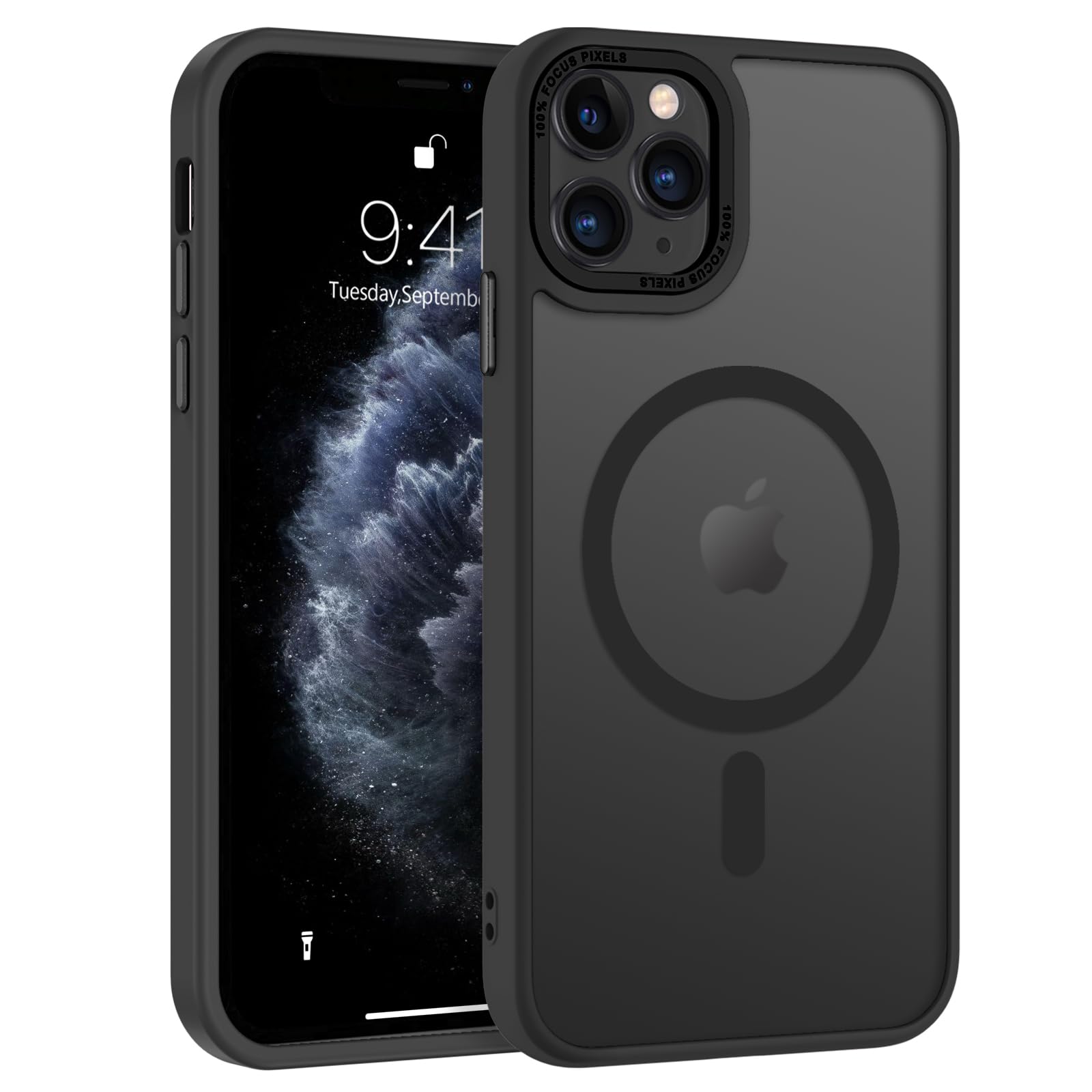 Funda De Teléfono Bentoben Para Iphone 11 Pro 5.8 Negra Translúcida - Venta Internacional.