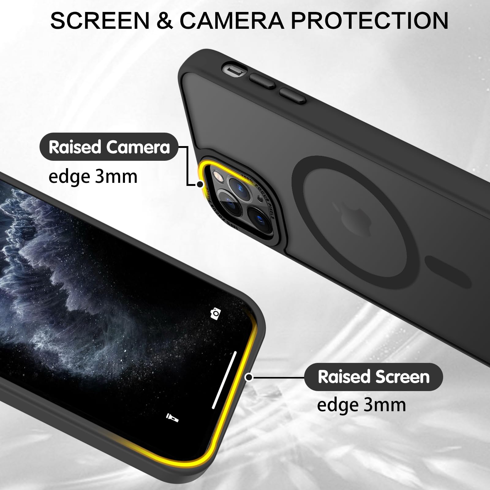 Foto 6 pulgar | Funda De Teléfono Bentoben Para Iphone 11 Pro 5.8 Negra Translúcida - Venta Internacional.