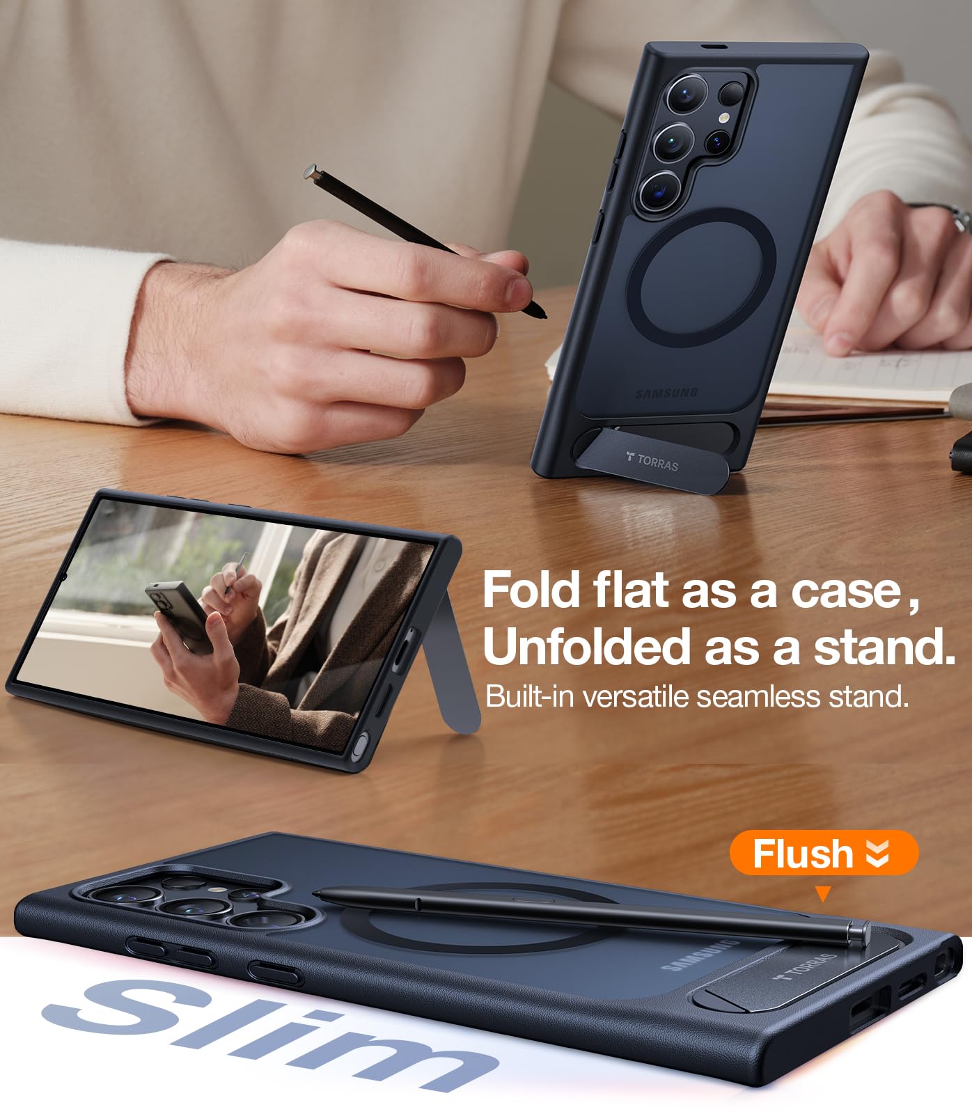 Foto 3 pulgar | Funda Para Teléfono Torras, Fuerte Soporte Magnético Para Samsung Galaxy S24 Ultra - Venta Internacional.