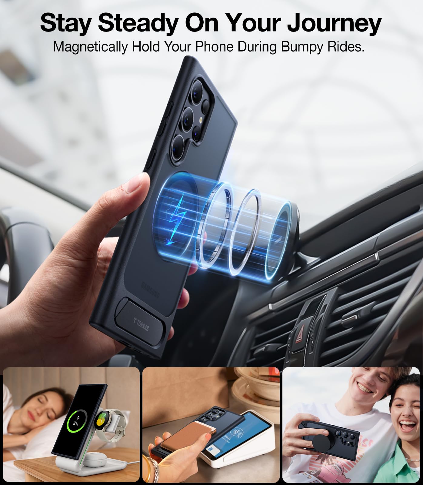 Foto 5 pulgar | Funda Para Teléfono Torras, Fuerte Soporte Magnético Para Samsung Galaxy S24 Ultra - Venta Internacional.