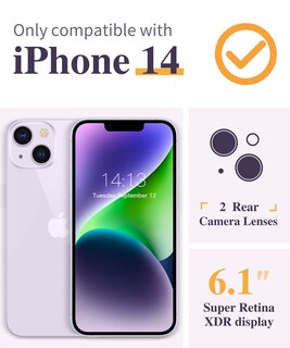 Foto 2 | Funda De Teléfono Gviewin Para Iphone 14 6.1 Floral Con Protector - Venta Internacional.