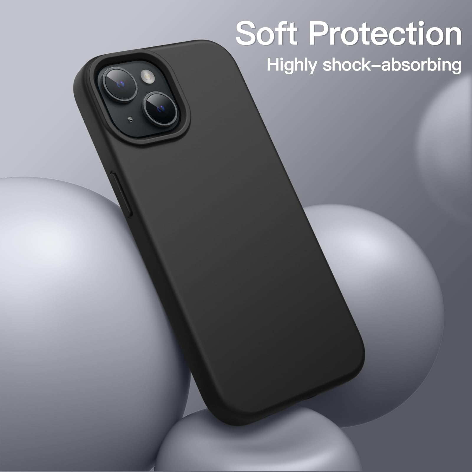 Foto 5 pulgar | Funda Jetech Silicone Para Iphone 14 De 6.1 Pulgadas, Color Negro - Venta Internacional.