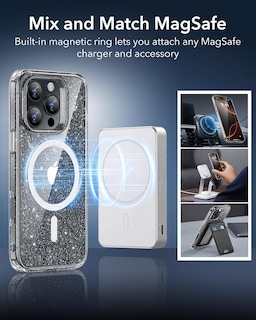 Foto 6 | Funda De Teléfono Esr Para Iphone 16 Pro Max Con Magsafe Clear Shimmer - Venta Internacional.