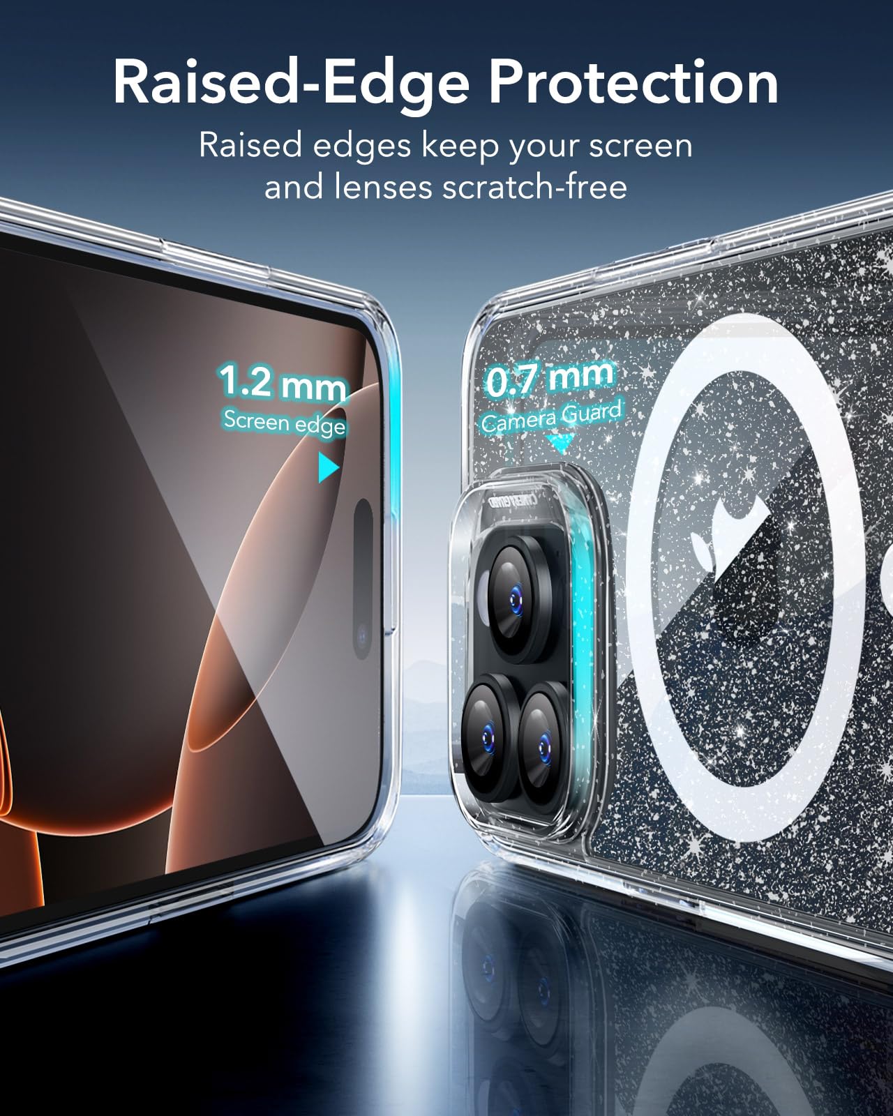Foto 8 pulgar | Funda De Teléfono Esr Para Iphone 16 Pro Max Con Magsafe Clear Shimmer - Venta Internacional.