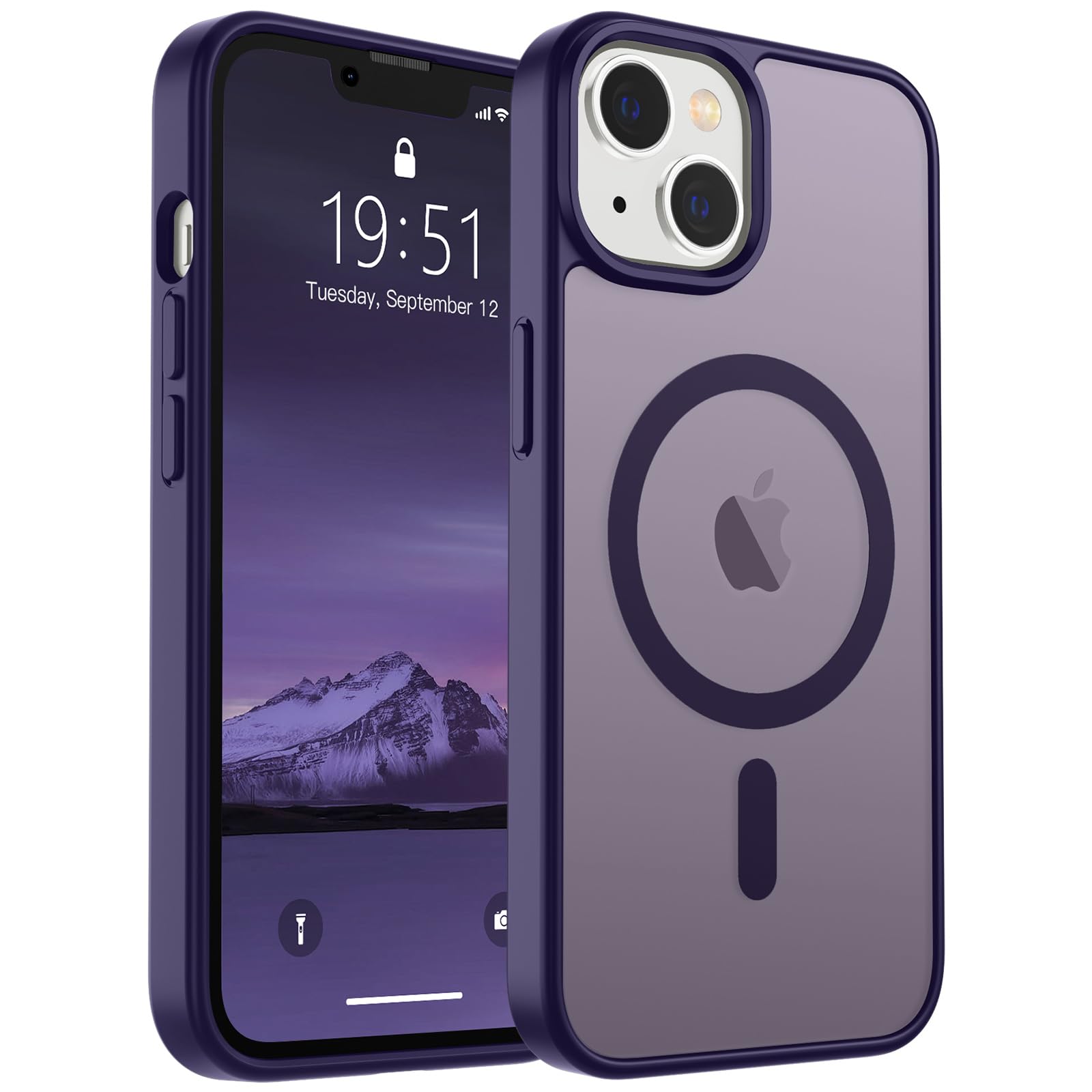 Foto 2 pulgar | Funda Magnética Supfine Para Iphone 14/13, Color Morado Oscuro - Venta Internacional.