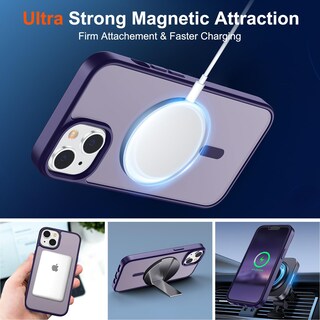 Foto 5 | Funda Magnética Supfine Para Iphone 14/13, Color Morado Oscuro - Venta Internacional.
