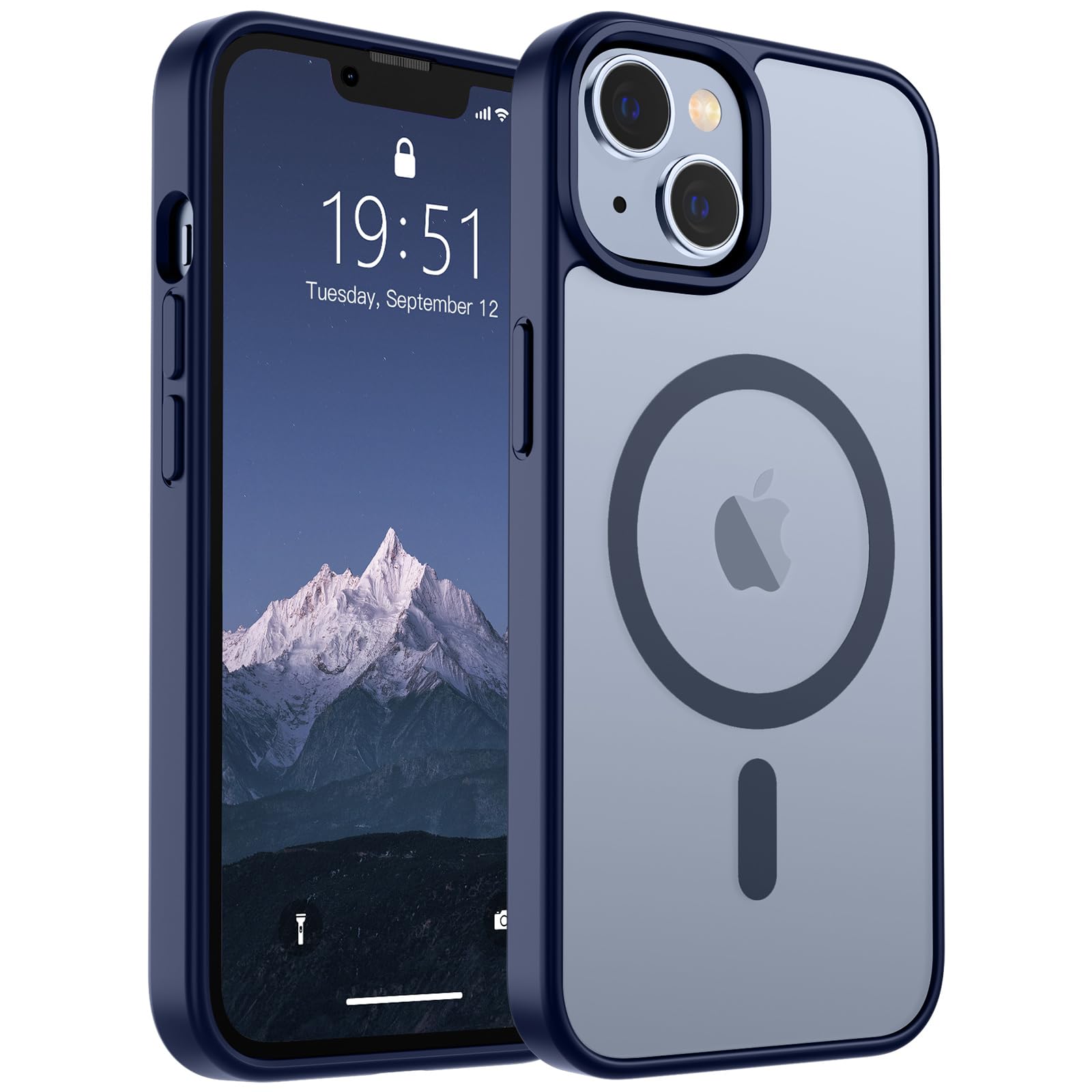 Foto 2 pulgar | Funda Magnética Supfine Para Iphone 14/13 Con Magsafe Navy - Venta Internacional.