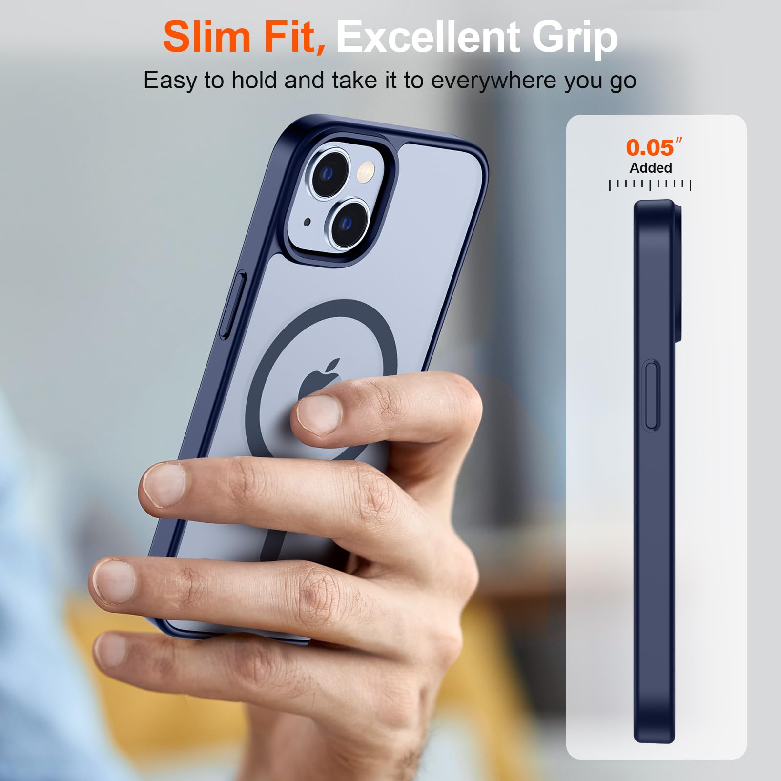 Foto 8 pulgar | Funda Magnética Supfine Para Iphone 14/13 Con Magsafe Navy - Venta Internacional.