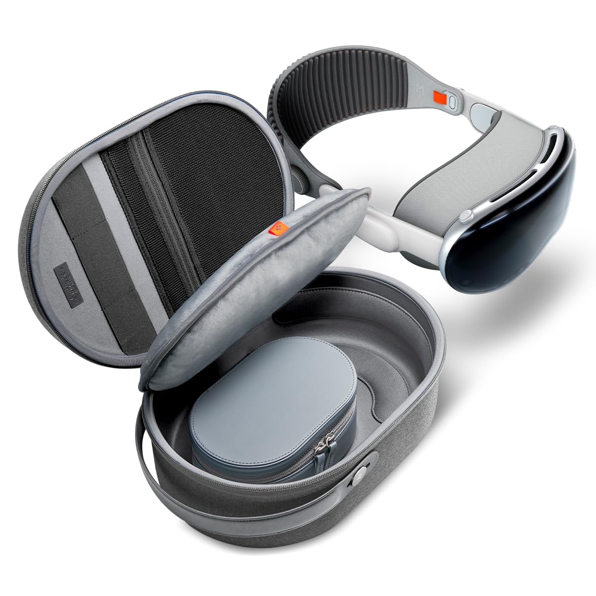 Funda Pouch Spigen Klasden Para Apple Vision Pro, Color Gris Antracita - Venta Internacional.