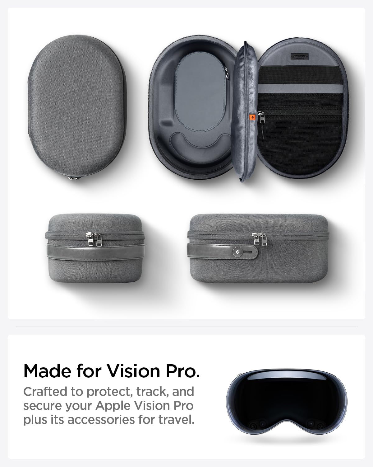 Foto 4 pulgar | Funda Pouch Spigen Klasden Para Apple Vision Pro, Color Gris Antracita - Venta Internacional.