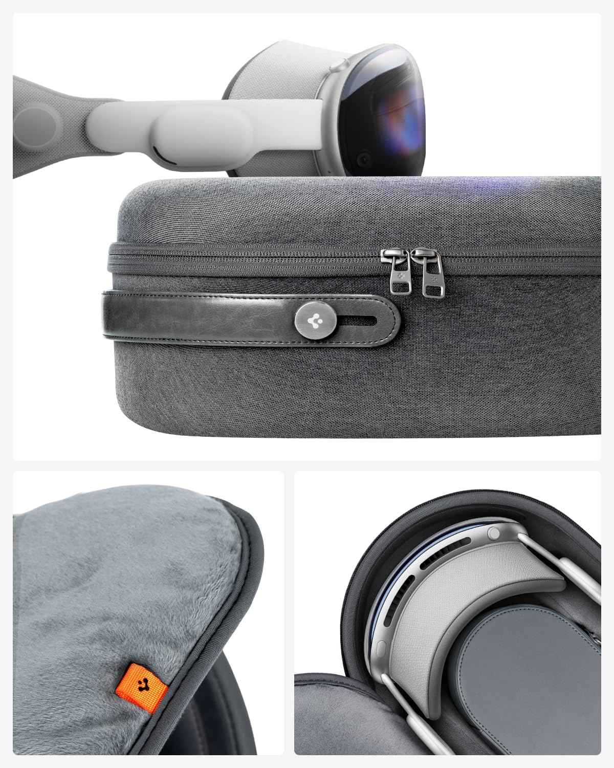 Foto 8 pulgar | Funda Pouch Spigen Klasden Para Apple Vision Pro, Color Gris Antracita - Venta Internacional.